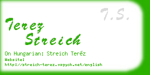 terez streich business card